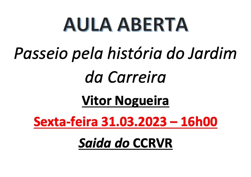 Aula Aberta 31 de março