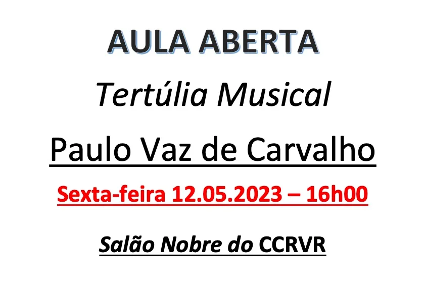 Aula Aberta 12 de maio