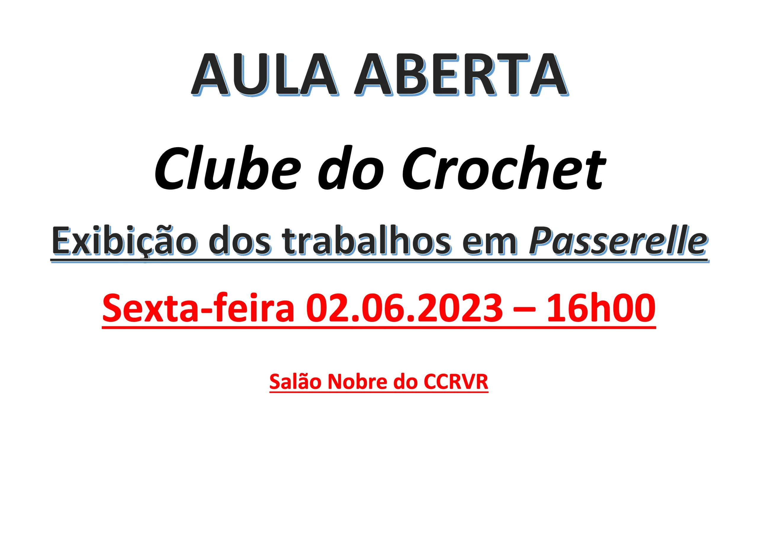 Aula aberta 2 de junho
