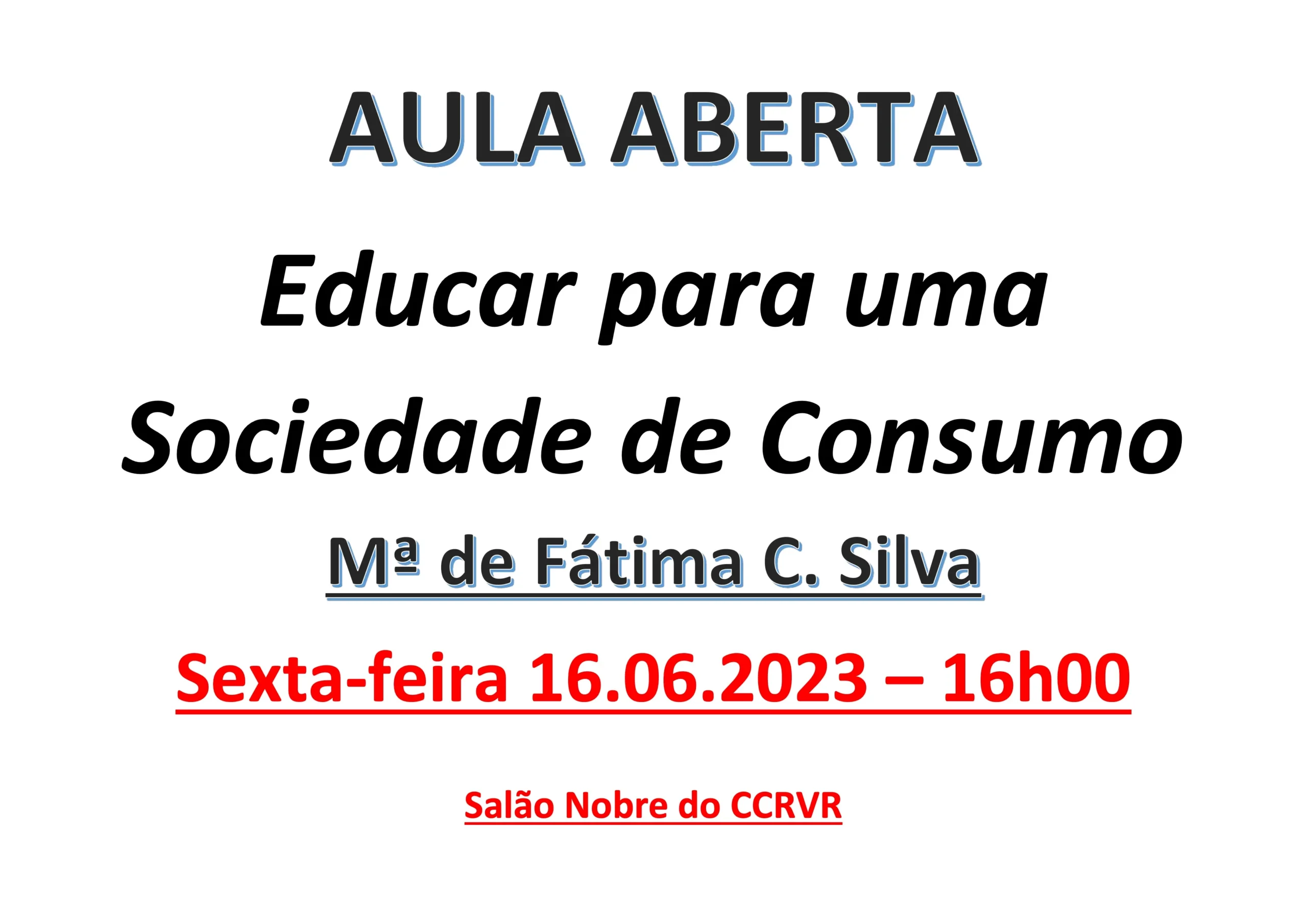 Aula aberta 16 de junho