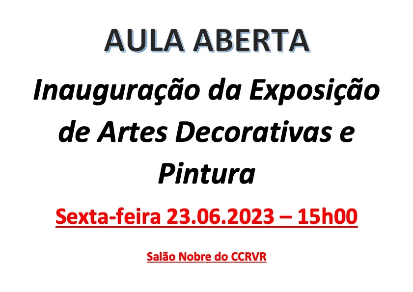 Aula Aberta 23 de junho