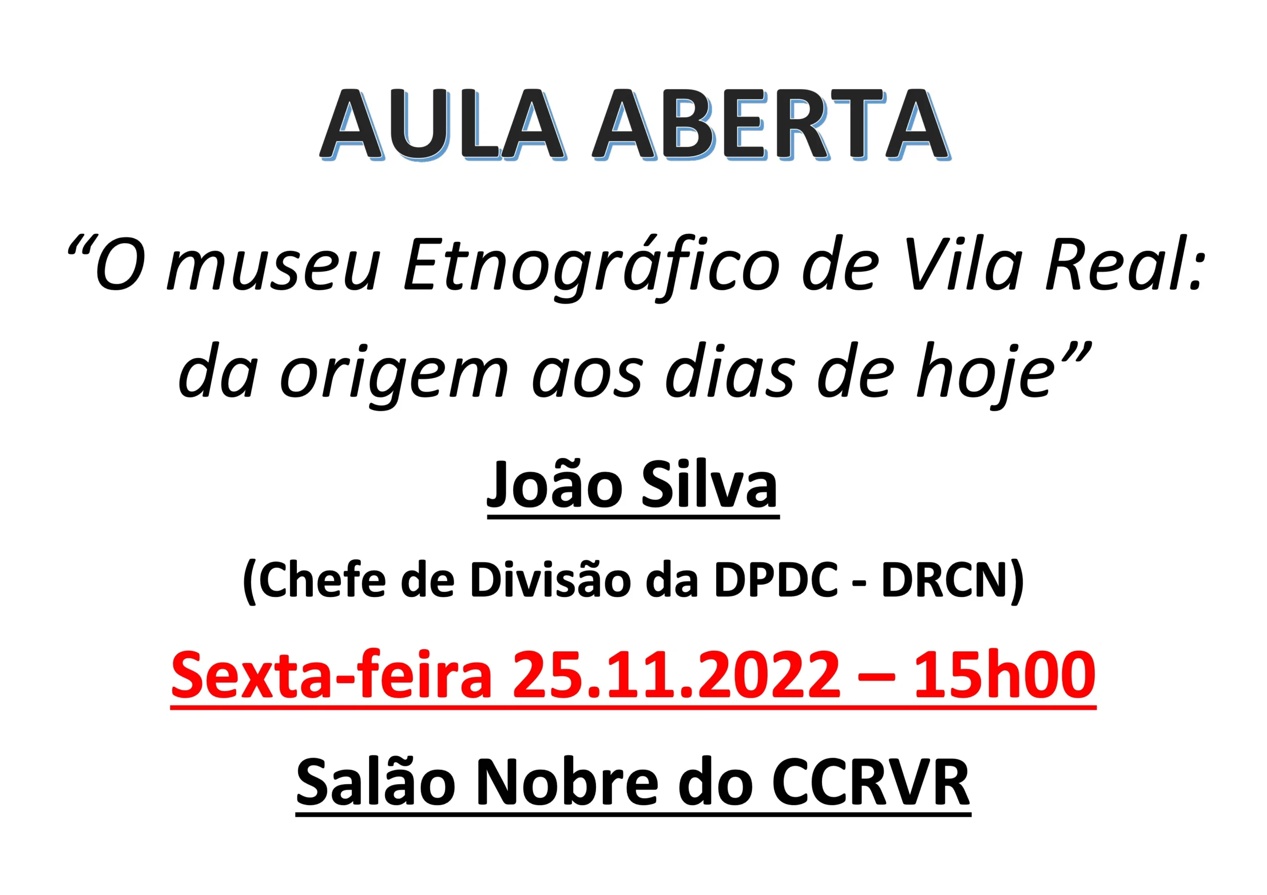 Aula Aberta de 25 de novembro – João Silva