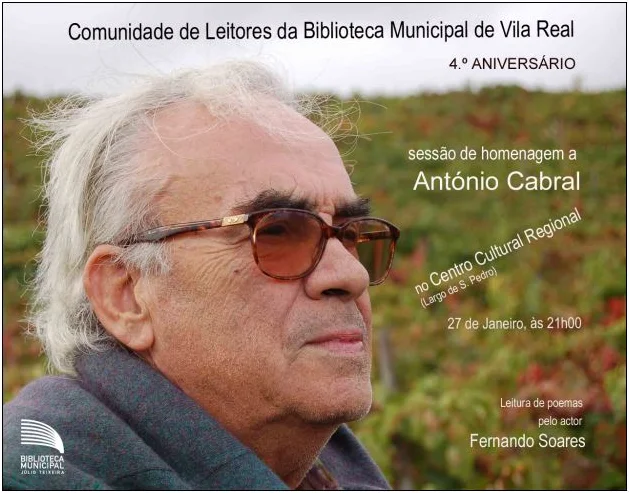 Sessão de homenagem a António Cabral