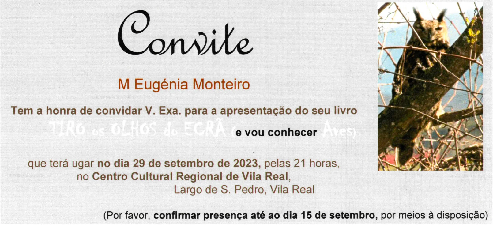 Apresentação de livro M Eugénia Monteiro