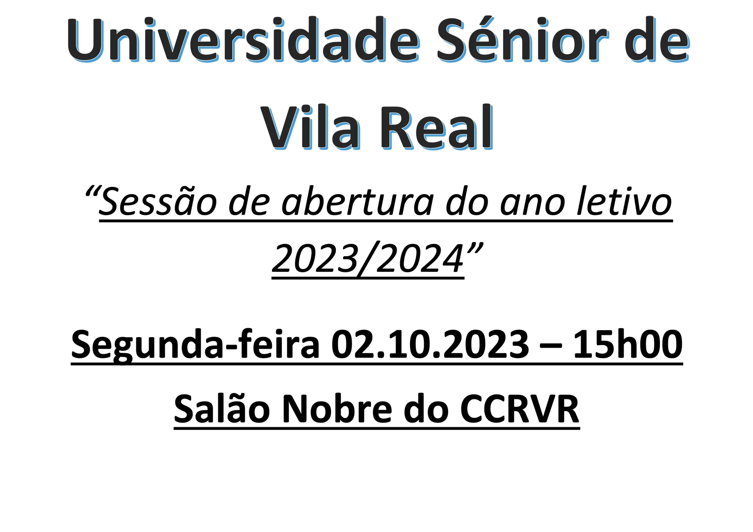 Sessão de abertura do Ano Lectivo 2023/2024