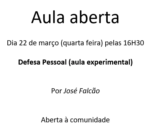 Aula aberta – Defesa Pessoa